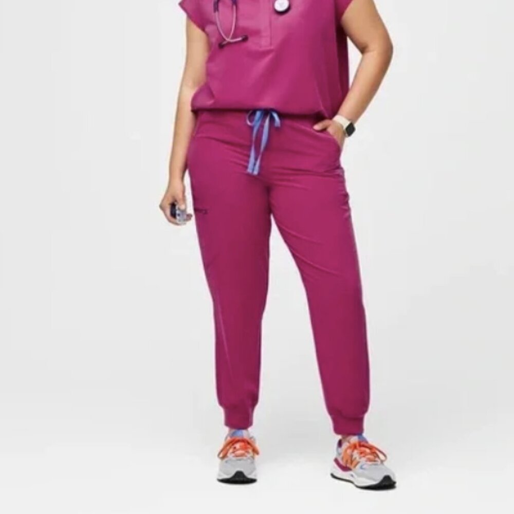 FIGS Zamora pants in tall Ultra Rose